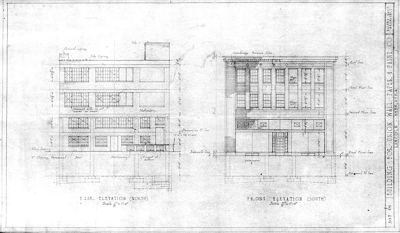 front and rear elevations drawing