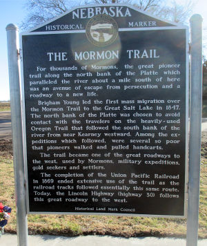 The Mormon Trail Historical Marker