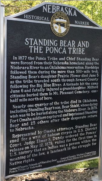 File:Standing Bear and the Ponca Tribe marker.jpg