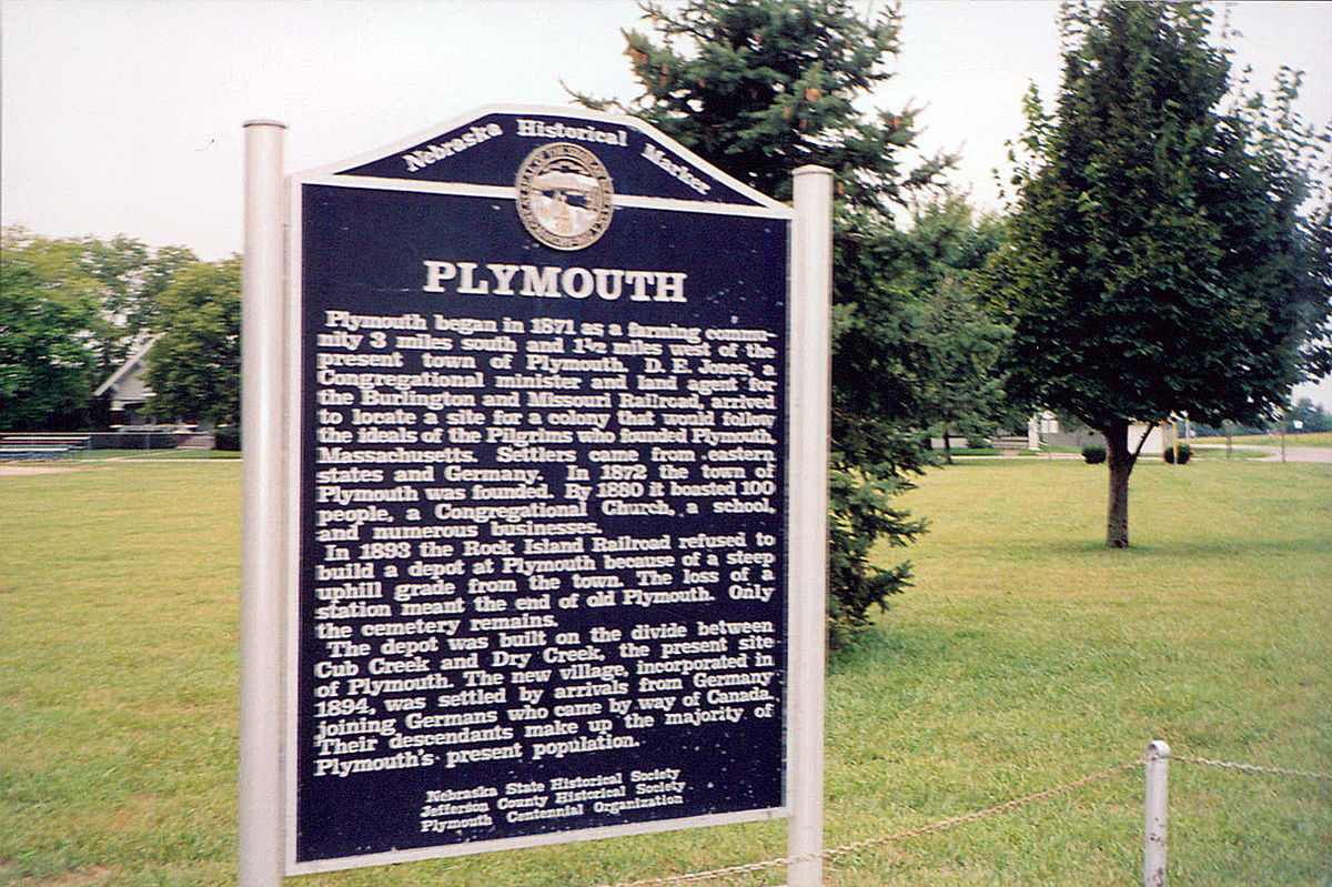 Nebraska Historical Marker Plymouth E Nebraska History