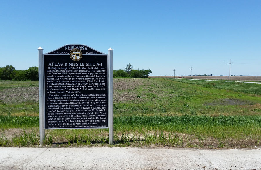 Nebraska Historical Marker Atlas D Missile Site A (526) E Nebraska